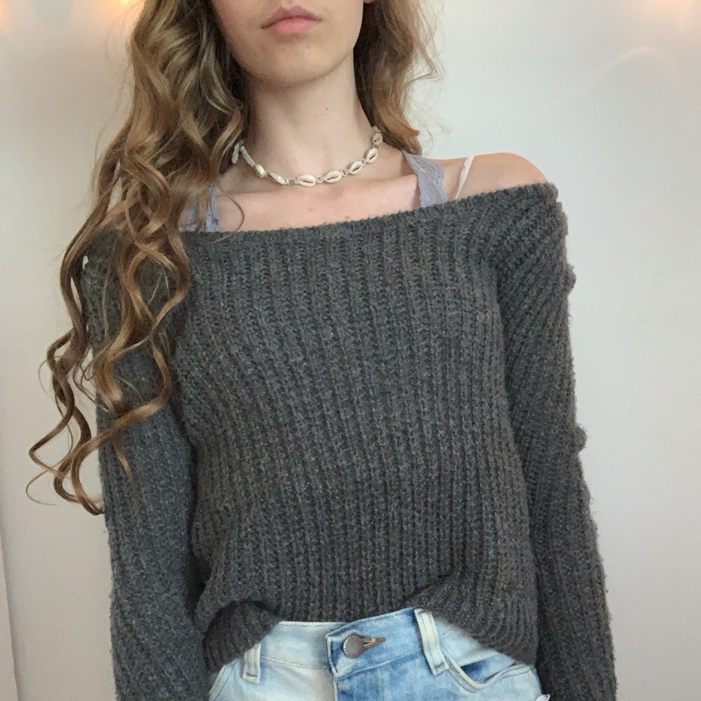 Gray Abercrombie sweater
